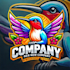 do make hummingbird mascot logo design with express delivery