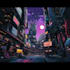 create a cyberpunk futuristic city art
