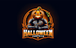 do awesome halloween pumpkin mascot logo with creative concepts