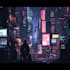 do cyberpunk futuristic city art