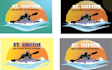 create a custom modern and creative sea surf logo design