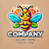 do crate bee mascot logo design with express delivery