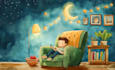 watercolor children storybook illustration
