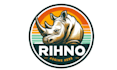 create a mascot animal creative playful rhino logo
