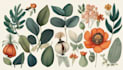 draw an animal and botanical illustration