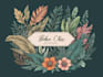 design boho chic hand drawn botanical logo
