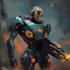 create a sci fi robot and mecha concept artc