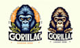 make a gorilla head logo with express delivery
