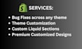 edit your shopify theme code,will fix css html bugs,add custom liquid section