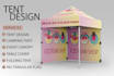 design canopy tent , table cover , backdrop and table cloth