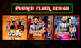 make church flyer design, event flyer design, postcard etc