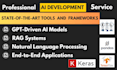develop ai chatbots, websites, and saas applications using gpt, llms, and rag