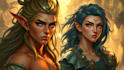 create fantasy character game concept for game or book
