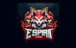 do unique japan kitsune mask mascot logo with free source file