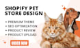 design shopify pet store dropshipping store pet logo pet website