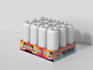 do beverage, energy drink, 12 pack, can, case, tray, packaging and label design