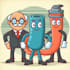 do characters in retro rubber hose cartoon style