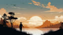 draw awesome line art and silhouette vector illustration