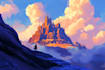 make landscape concept art, fantasy illustration