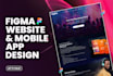 do figma website UI UX design, figma mobile app UI UX design
