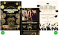 do party invitation flyer, graduation flyer, postcard flyer