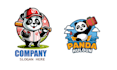 create summer mascot panda logo