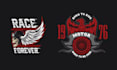 design vintage motorcycle phoenix falcon logo