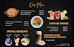 do menu design, digital menu, digital screen or menu board