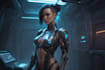 design stunning sci fi, cyberpunk, portrait art