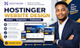 build a professional hostinger website, landing page or business website
