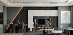 modernize 3d interior design,living room render, architect visualization,blender