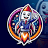 do crate rocket mascot logo design with unlimited review