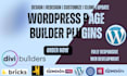 design, redesign, update, clone wordpress website  page builder plugins