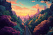 draw anime background for visual novel, stream vtuber