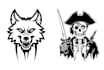 make black and white silhouette minimal illustrations in adobe illustrator