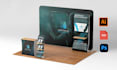 design trade show booth and backdrop for your exhibition