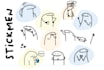 draw stick figure, stickmen, doodle art, stickers and illustration
