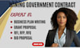 find rfp, write government contract bid proposal , rfi , rfq grant proposal