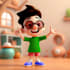 create 2d and 3d cartoon design with 3d modeling or rendering