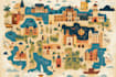 draw a vector maps, festival maps in illustrator