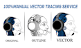 manual vector tracing, recreate logo, image to vectorize
