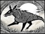 black and white illustration in linocut