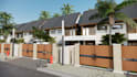 design house exterior model, 3d rendering, walkthrough
