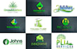 do landscape lawn care irrigation eco garden logo