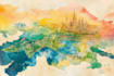 design watercolor wedding map