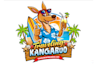 awesome traveling kangaroo logo design