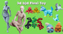 design 3d bjd articulated toy model, transformer , robots,3d flexi toy prototype