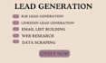 do lead generation, data entry and web reseach