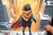 create a comic cover page design illustration