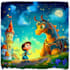 create a disney pixar art style illustration with ai